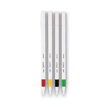 uni-ball® Emott Porous Point Pen, Stick, Fine 0.4 Mm, Assorted Ink Colors, White Barrel, 5-pack freeshipping - TVN Wholesale